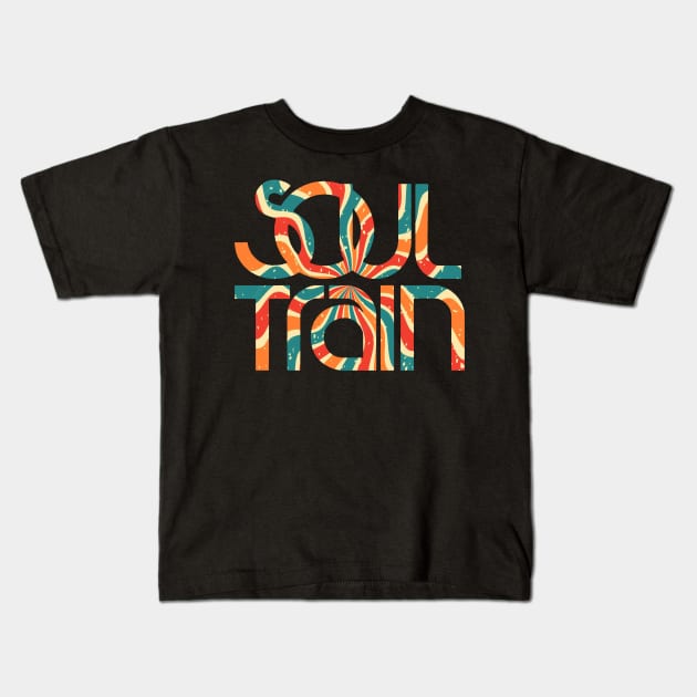 Soul Train Retro Kids T-Shirt by V2Art